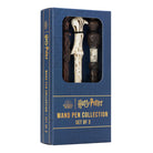 Set of three Harry Potter wand pens from Insight Editions, featuring detailed designs inspired by the magical wands.