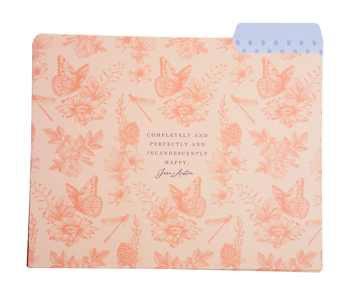 Set of nine Jane Austen-themed file folders by Insight Editions, featuring classic literary designs for home organization.