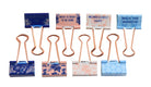 Set of 8 Jane Austen floral pattern binder clips by Insight Editions for home organization and decorative office use
