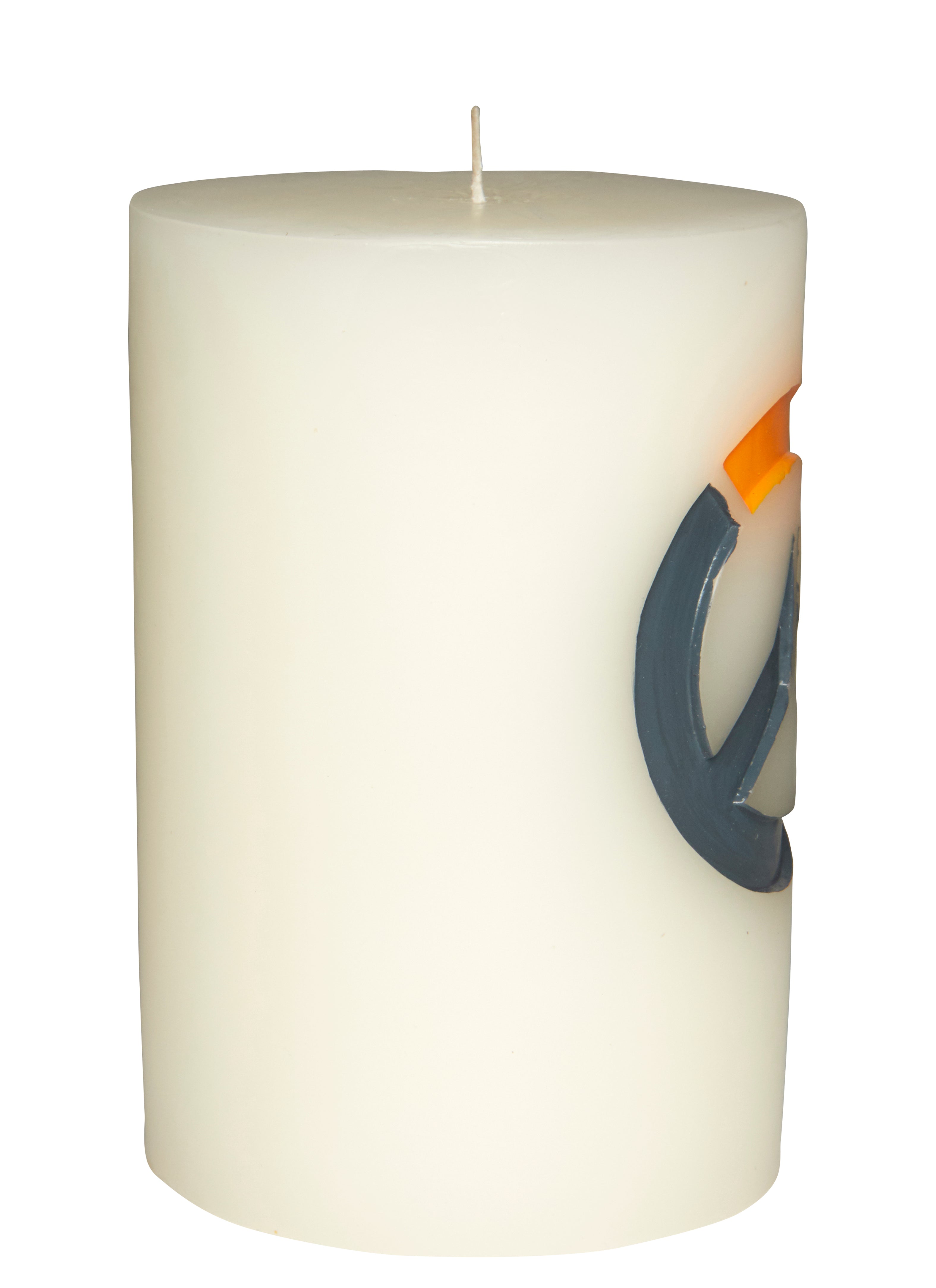 Sculpted Overwatch Insignia candle by Insight Editions, featuring detailed design ideal for home decor.