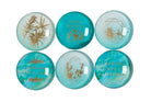 Set of six self-care glass magnets from Insight Editions, featuring colorful, inspirational designs for home decor.