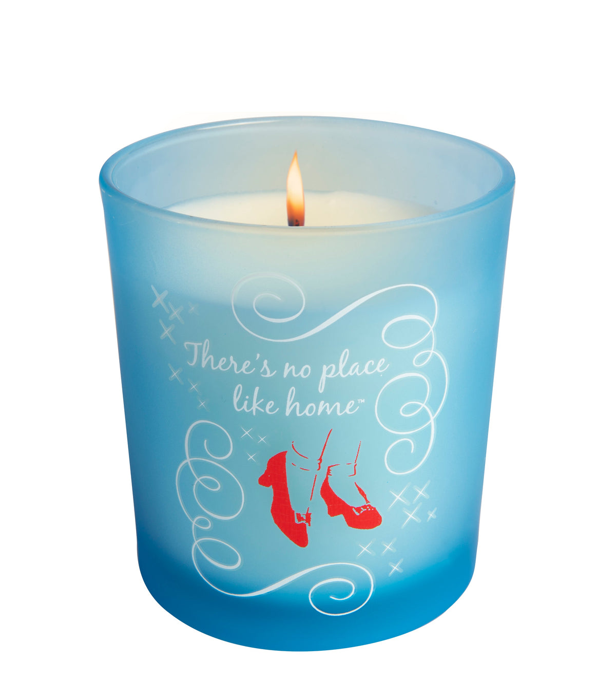 Cover image of Insight Editions' The Wizard of Oz glass candle, featuring colorful artwork inspired by the classic story.