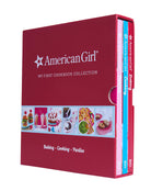 American Girl My First Cookbook Collection kit by Insight Editions, featuring colorful recipe cards and beginner cooking tools.