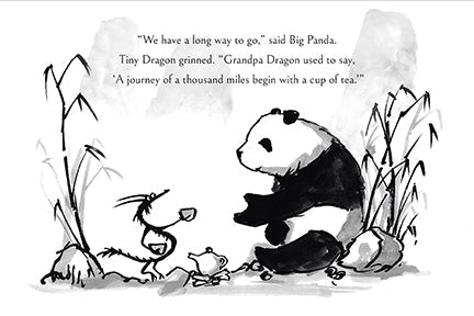 Boxed set of 20 Big Panda and Tiny Dragon illustrated cards from Insight Editions, featuring colorful panda and dragon artwork.