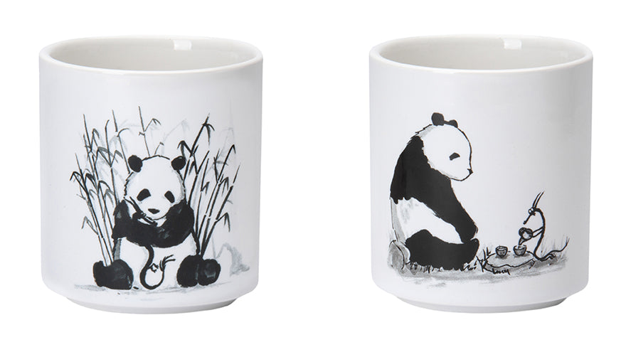Insight Editions Big Panda and Tiny Dragon Tea for Two gift set kit with tea cups and packaging for a cozy tea experience.