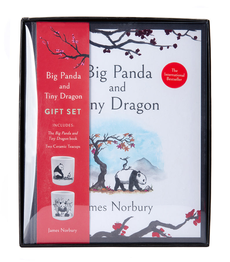 Big panda and tiny dragon tea set kit with two teacups and matching accessories from Insight Editions, perfect for tea lovers.