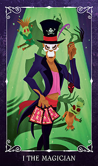 Disney Villains Tarot Deck and Guidebook kit by Insight Editions, featuring illustrated villain-themed tarot cards and instructional guide.