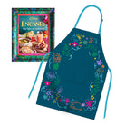 Insight Editions Encanto cookbook and apron gift set featuring colorful packaging and themed kitchen accessories.