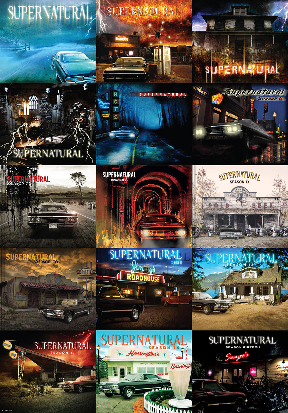 Insight Editions Supernatural puzzle and book set kit with illustrated cover and themed packaging for fans of the supernatural series.