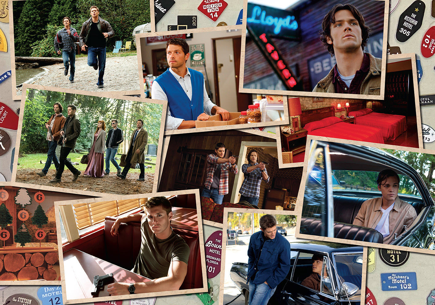 Insight Editions Supernatural puzzle and book set kit with illustrated cover, featuring a collectible puzzle and themed book for fans.