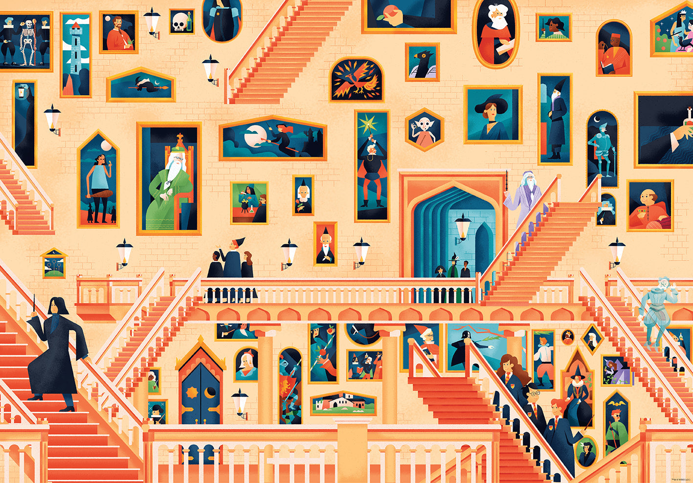 Insight Editions Exploring Hogwarts Puzzle and Book Set kit with puzzle pieces and a themed book for Harry Potter fans.