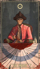 Fallout: The Official Tarot Deck and Guidebook kit by Insight Editions, featuring tarot cards and a guidebook on a display.