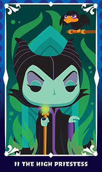 Funko Disney Villains Tarot Deck and Guidebook kit with illustrated cards and guide, featuring iconic Disney villain characters.