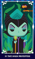Disney Villains Tarot Deck and Guidebook kit by Insight Editions featuring colorful villain-themed artwork and tarot cards.