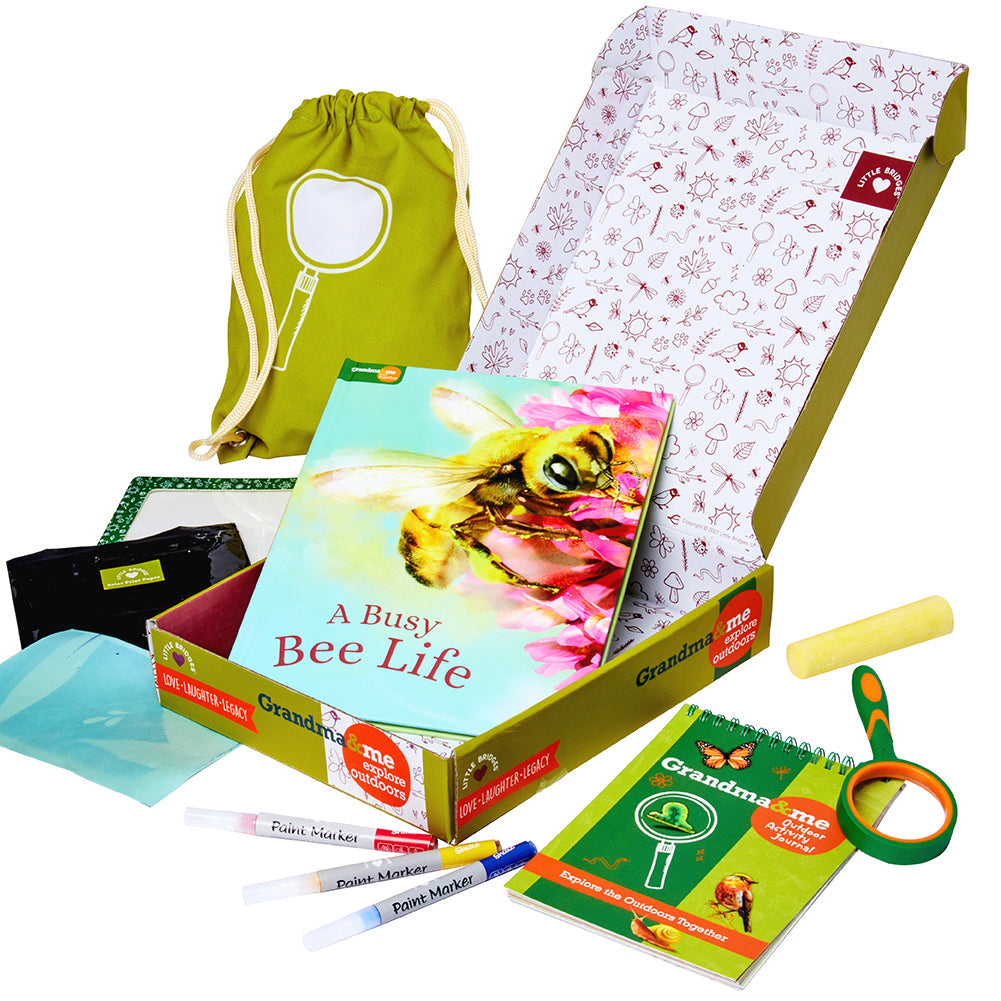 Grandma and Me Explore Outdoors activity kit by Insight Editions, featuring nature-themed activities for grandchildren and grandparents.