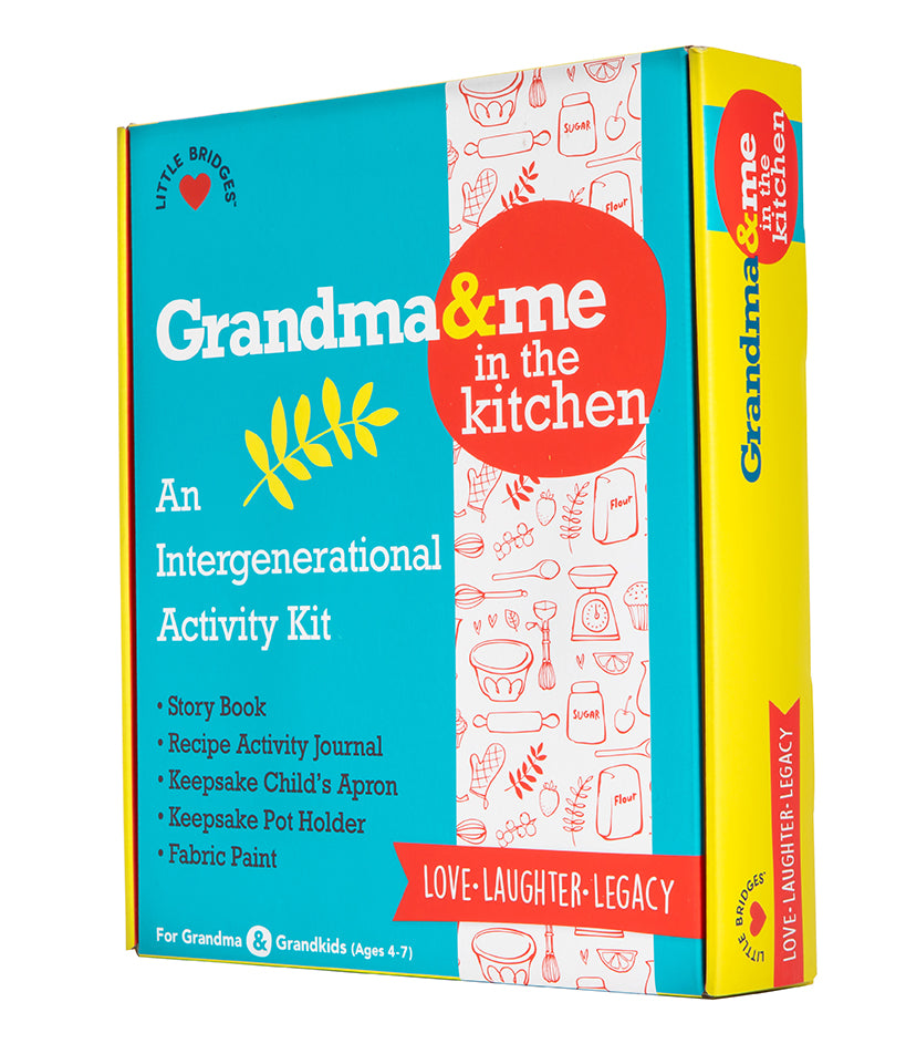 Grandma and Me Kitchen Activity Kit by Insight Editions, includes cooking tools and activity materials for family fun.