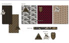 Harry Potter Dark Arts Gift Wrap Stationery Set kit featuring wizard-themed wrapping paper and matching stationery by Insight Editions.