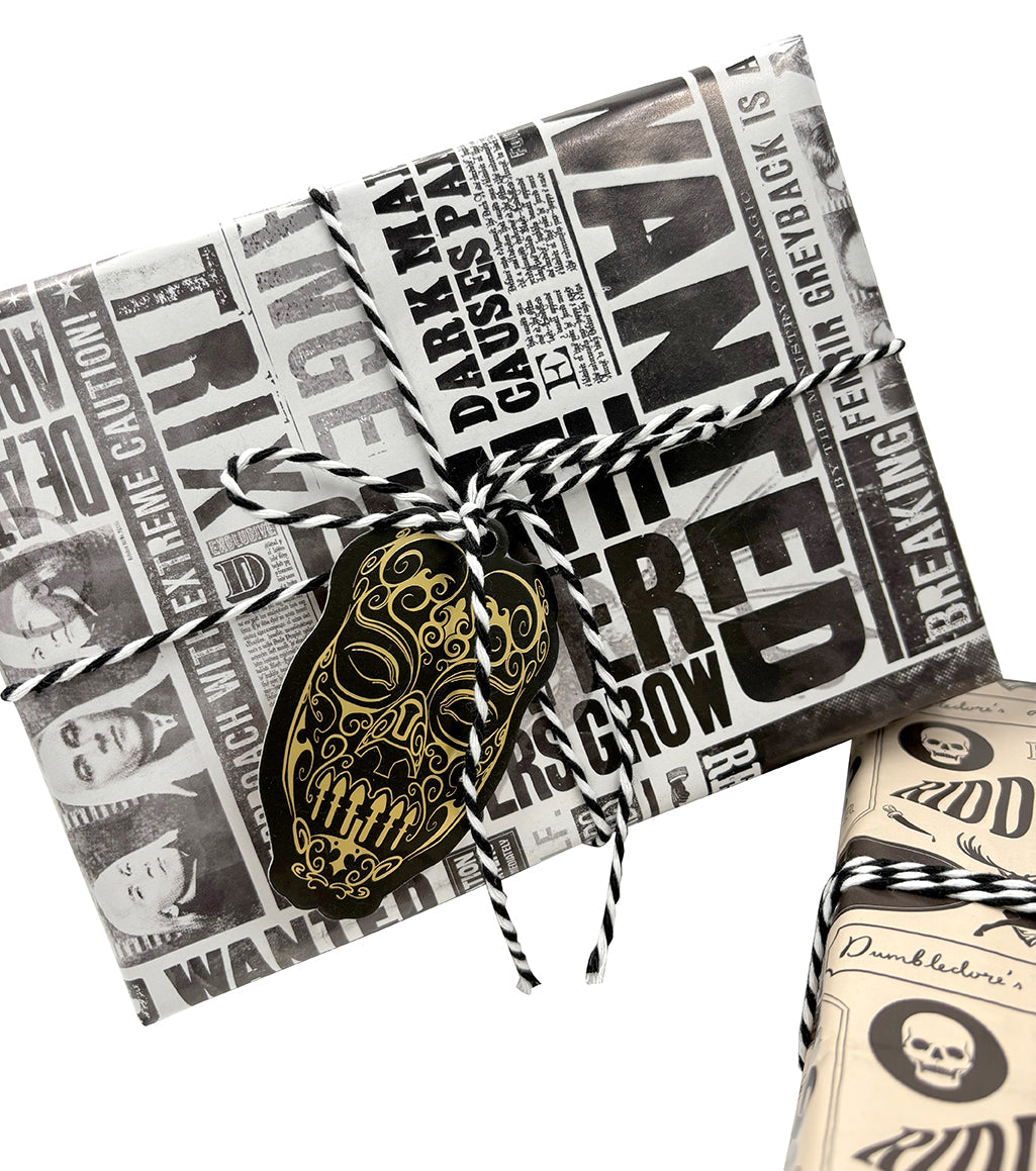 Harry Potter Dark Arts Gift Wrap and Stationery Set by Insight Editions, featuring magical-themed wrapping paper and stationery items.