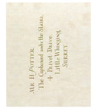 Harry Potter Hogwarts Acceptance Letter stationery set kit by Insight Editions with magical-themed paper and envelopes inside.