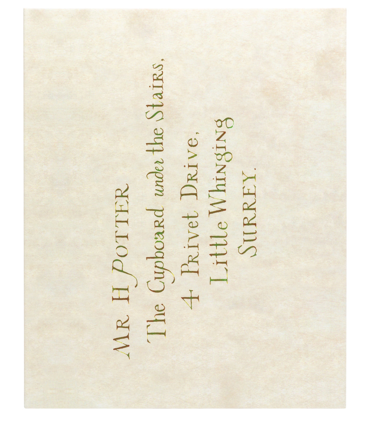 Harry Potter Hogwarts Acceptance Letter stationery set kit by Insight Editions with magical-themed paper and envelopes inside.