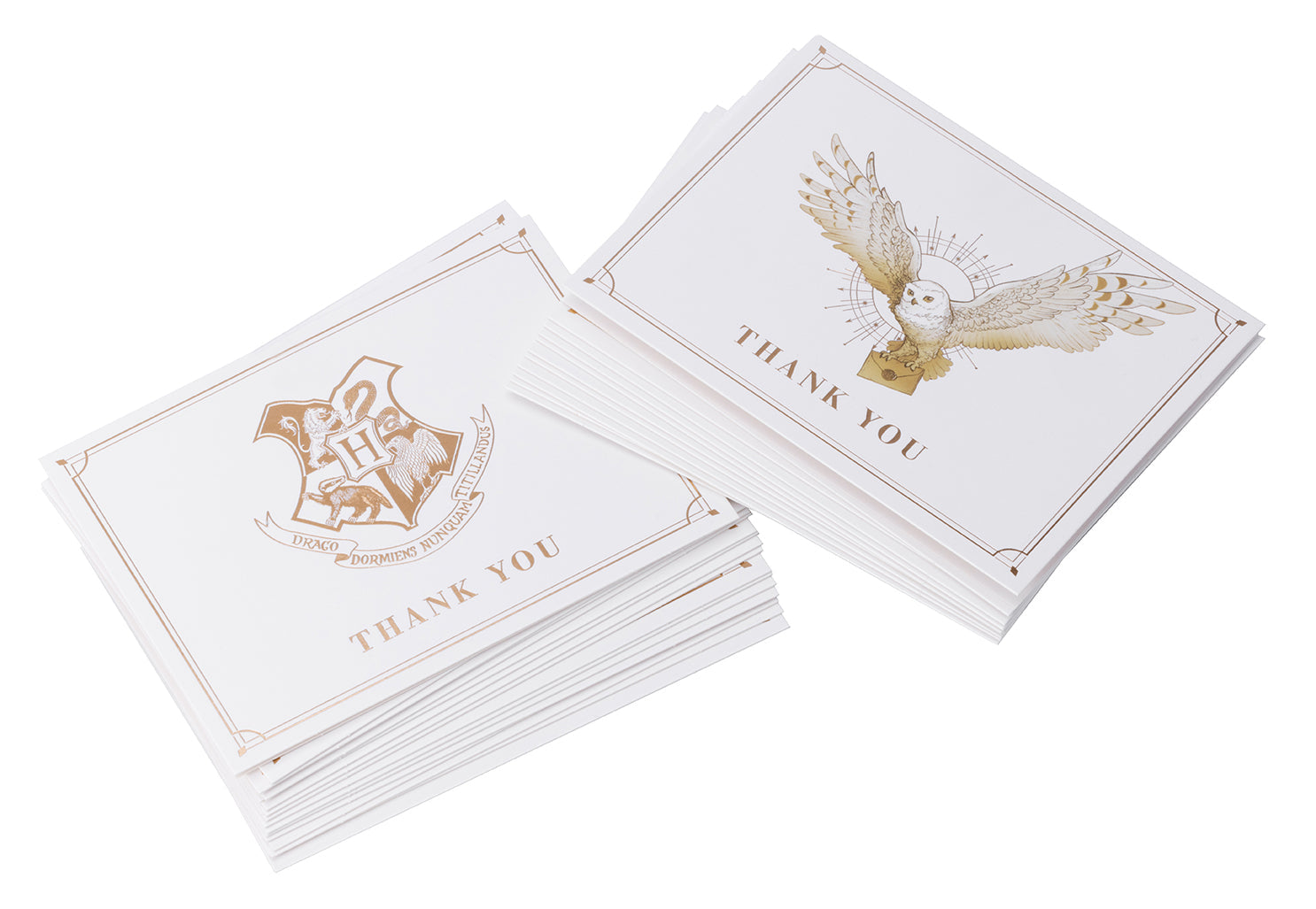 Harry Potter Hogwarts thank you boxed cards set by Insight Editions, featuring 30 wizard-themed greeting cards in a collectible kit.