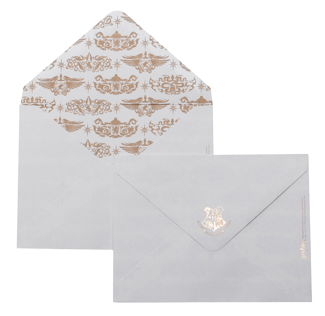 Harry Potter Hogwarts thank you boxed cards set by Insight Editions, featuring 30 magical thank you cards with Hogwarts designs.