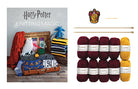 Harry Potter Gryffindor scarf knitting kit by Insight Editions, includes yarn and pattern for creating a magical scarf.