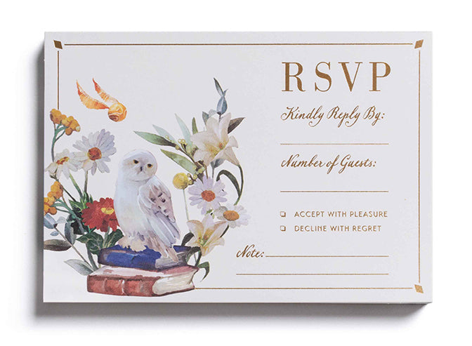 Harry Potter Magical World invitation set by Insight Editions, includes 30 wizard-themed invitation cards and envelopes.