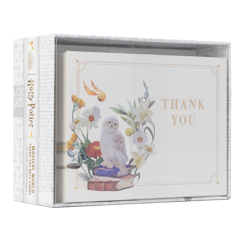 Harry Potter Magical World thank you boxed cards set of 30 by Insight Editions, featuring wizard-themed designs and magical illustrations.