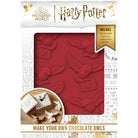 Harry Potter Make Your Own Chocolate Owls kit by Insight Editions, featuring ingredients and molds for creating chocolate owl treats.