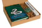 Harry Potter Slytherin boxed gift set kit by Insight Editions featuring themed accessories and collectibles.