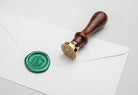 Harry Potter Slytherin wax seal set kit with green wax and Slytherin crest stamp for sealing letters and invitations.