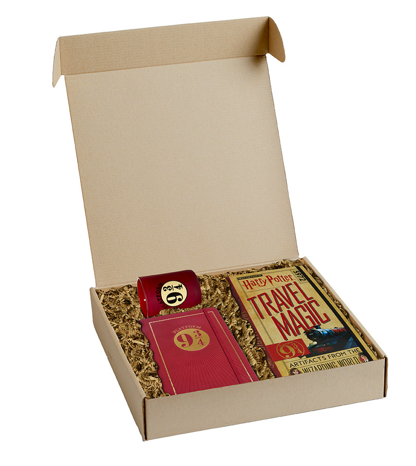 Harry Potter Travel Magic boxed gift set kit by Insight Editions, featuring magical accessories and themed packaging.
