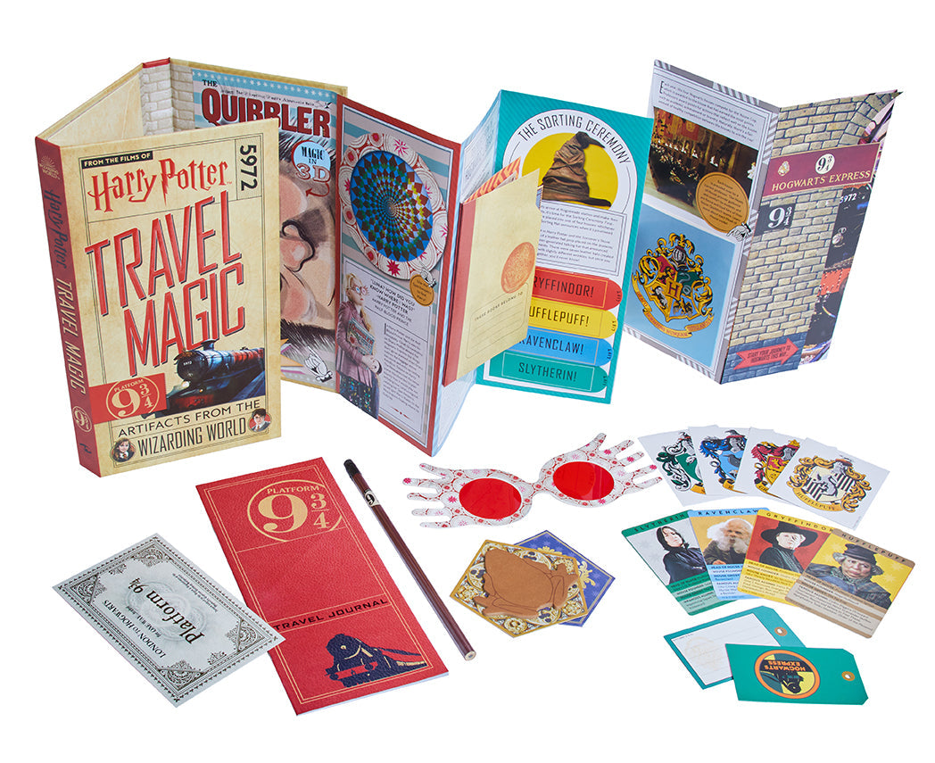 Harry Potter Travel Magic Boxed Gift Set kit by Insight Editions, featuring wizard-themed accessories and collectibles.