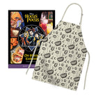 Hocus Pocus gift set featuring a cookbook and apron from Insight Editions, displayed together on a white background.