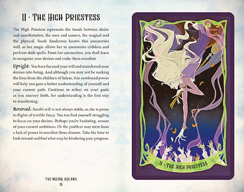Hocus Pocus Tarot Deck and Guidebook kit featuring themed cards and instructional guide from Insight Editions.