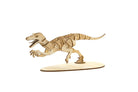 IncrediBuilds Jurassic World Raptor 3D wood model kit with accompanying book, featuring detailed raptor design from Insight Editions.