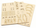 IncrediBuilds Paris Eiffel Tower 3D wood model kit with corresponding book by Insight Editions, detailed and ready to assemble.