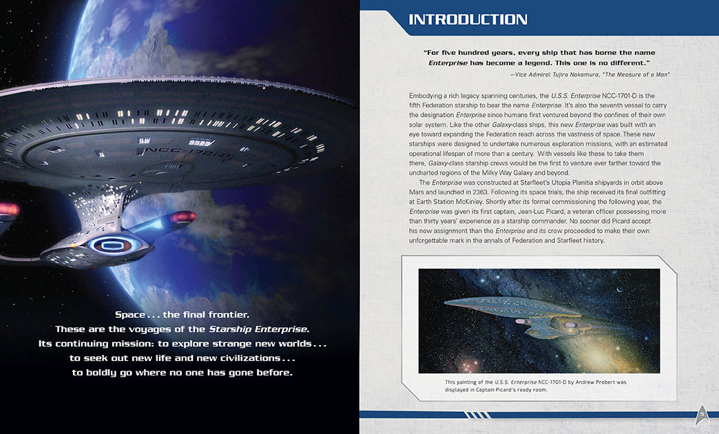 IncrediBuilds Star Trek The Next Generation U.S.S. Enterprise NCC-1701-D 3D wood model kit and book by Insight Editions.