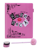 Mean Girls Burn Book scrapbook kit by Insight Editions featuring themed pages and stickers for creating a customizable burn book.