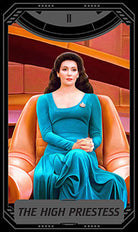 Star Trek: The Next Generation tarot deck and guidebook kit by Insight Editions featuring card illustrations and instructional booklet.