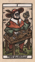 Insight Editions Tarot del Toro kit with colorful tarot cards spread out on a wooden surface.