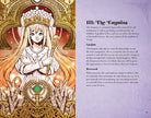 Interior view of Insight Editions Anime Tarot Deck and Guidebook kit with colorful tarot cards and instruction booklet.