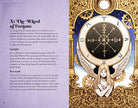 Inside the Anime Tarot Deck and Guidebook kit by Insight Editions, featuring colorful tarot cards and instruction pages.