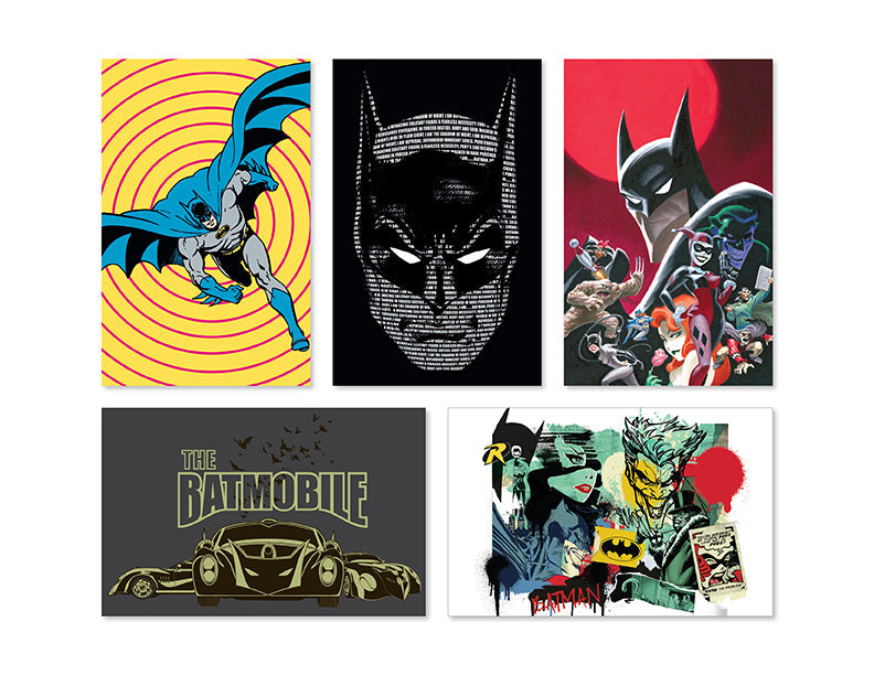 Batman: The Postcard Collection gift stationery kit by Insight Editions, featuring Batman-themed postcards and stationery designs.