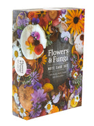 Set of Flowers and Fungi boxed note cards by Insight Editions, featuring botanical and mushroom illustrations on high-quality stationery.