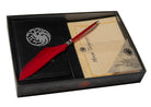 Game of Thrones House Targaryen desktop stationery set with pen featuring dragon emblem and Targaryen sigil, perfect for fans.