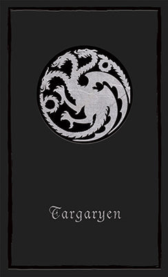 Game of Thrones House Targaryen desktop stationery set with pen, featuring themed design and branding for gift or office use.