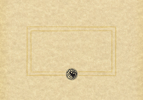 Game of Thrones House Targaryen desktop stationery set with pen, featuring themed paper and accessories from Insight Editions.