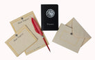 Game of Thrones House Targaryen desktop stationery set with pen, featuring dragon emblem and themed design by Insight Editions.